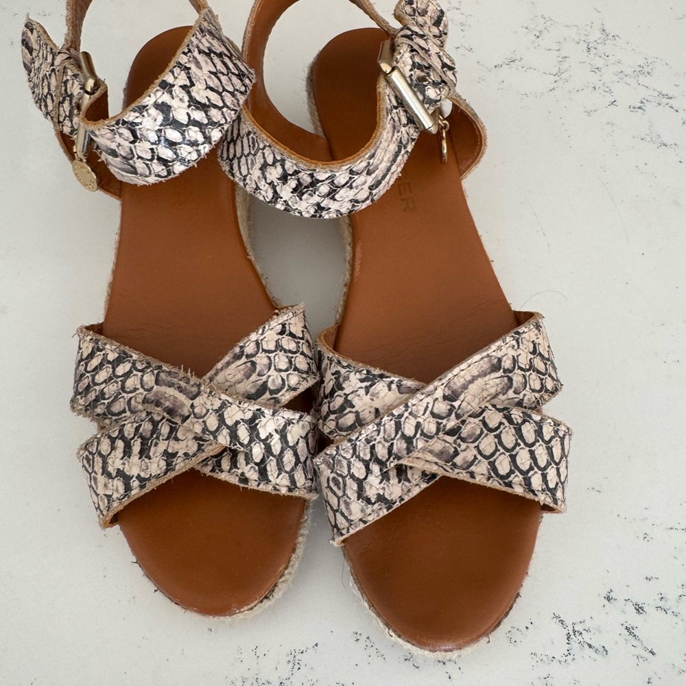 Kurt Geiger snake print sandals.  Size 38.